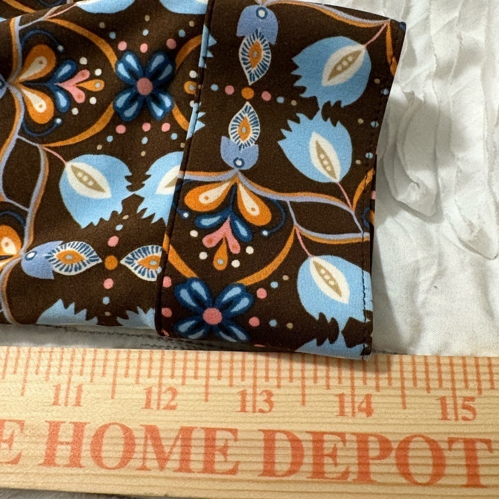 J. McLaughlin Berlin Dress in Atlas Tile. Very Cute Brown, Pastel‎ Blue, Orange. - Picture 12 of 13